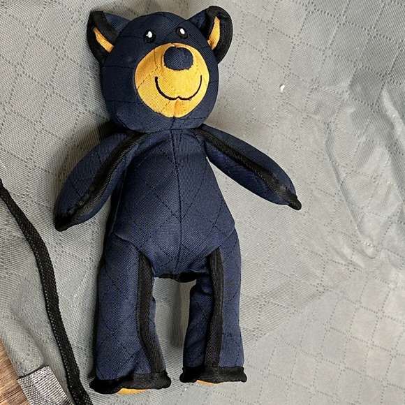 Tough Quilted Dog Chew Toy Denim Plush Bear Tough Materials and Seams NWT - Picture 7 of 13